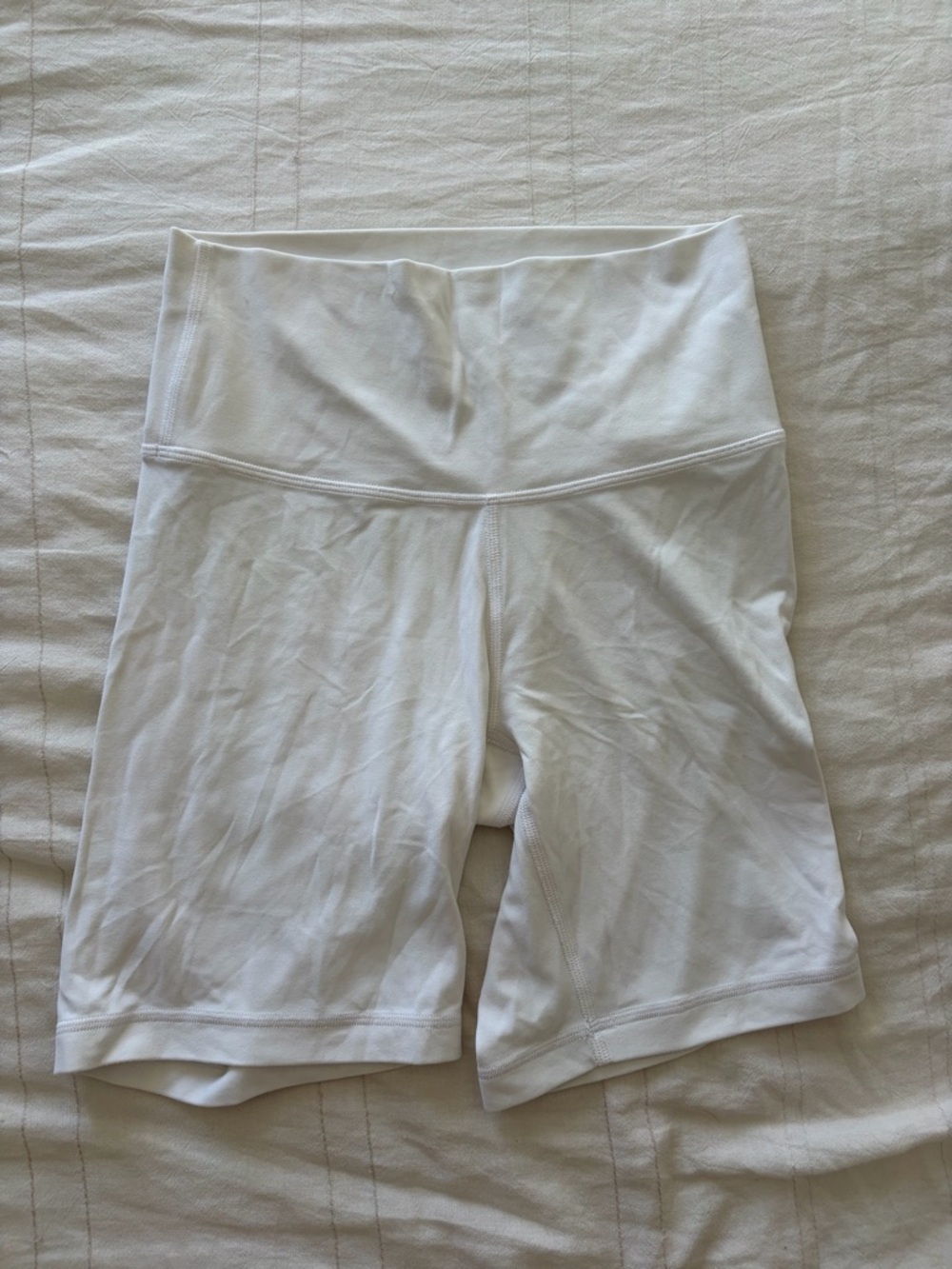 TNA White High-Rise Bike Shorts